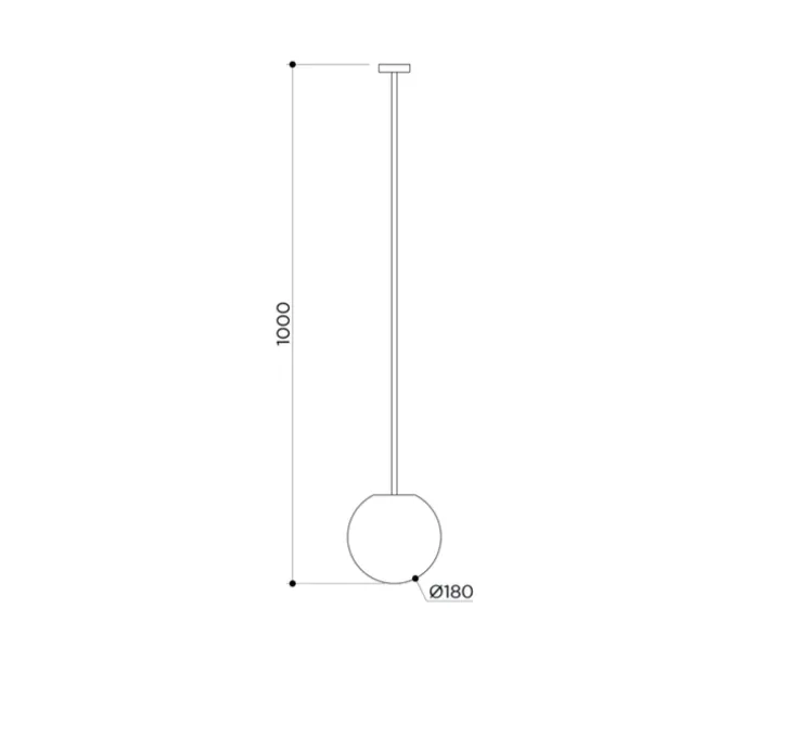Plafonnier, Planette Ø18, albâtre, laiton vieilli, 2700K, Ø18cm, H100cm - contain