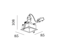 Plafonnier, Plano IP44 1.0 PAR16, blanc, IP44,Ø8,5cm, H10,8cm - Wever & Ducré