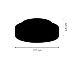 Plafonnier pour salle de bain, Conect 26 N, chrome, LED, Ø26cm, H8,5cm, IP44 - Decor Walther