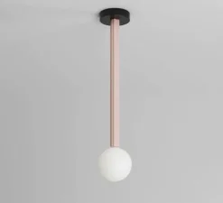 Plafonnier, Profiles, Concept C, noir, rose, Ø13,5cm, H67,5cm - Atelier Areti