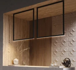 Plafonnier, Quadro, noir, LED, dim, 2700K, 2520 lm, L100cm, H100cm - Lumen Center Italia