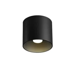 Plafonnier, Ray 1.0 LED, variable par coupure de phase, noir, LED, dim, 2700K, 670lm, Ø11,4cm, H10cm - Wever&Ducré