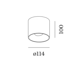 Plafonnier, Ray 1.0 LED, variable par coupure de phase, champagne, LED, dim, 2700K, 670 lm, Ø11,4cm, H10cm - Wever&Ducré