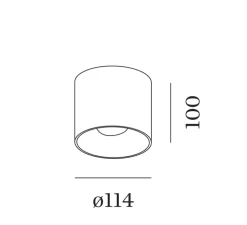 Plafonnier, Ray 1.0, noir, IP65, LED, 3000K, 610lm, Ø11,4cm, H10cm - Wever&Ducré