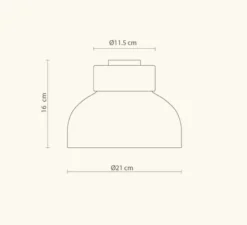 Plafonnier, Reiko, terracotta, Ø21cm, H16cm - Robin