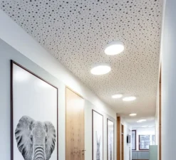 Plafonnier, Roby IP44, noir et blanc, IP44, LED, 3000k, 1890 lm, Ø35,5cm, H6cm - Wever&Ducré