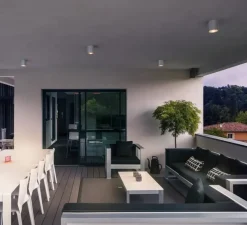 Plafonnier, ROX, aluminium, IP44, Ø12,5cm, H12,5cm - Slv