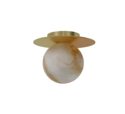 Plafonnier, Royal disc, Albâtre, L10cm, H15cm - Robin