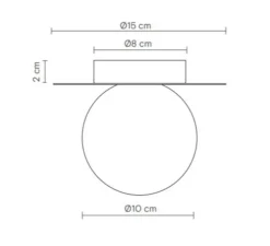 Plafonnier, Royal disc, Albâtre, L10cm, H15cm - Robin