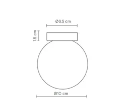 Plafonnier, Royal simple, Albâtre, L10cm, H10cm - Robin