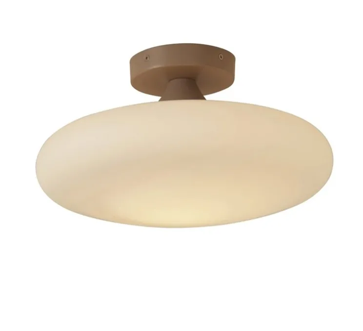 Plafonnier, Sapporo L, beige, verre opalin, Ø34cm, H19cm - Good&Mojo