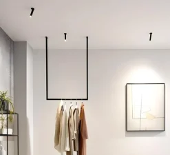 Plafonnier semi-encastré, Match trimless 1.0, noir mat, LED, 2700K, 525 lm, Ø2,6cm, H11,7cm - Wever&Ducré