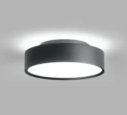 Plafonnier, SHADOW 2, noir, IP54, LED, 3000K, 1800lm, Ø21,5cm, H6,5cm - Light Point