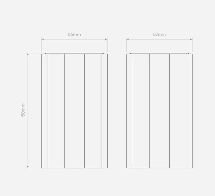 Plafonnier, Shadow surface 150, blanc, L8,6cm, H15cm - Astro
