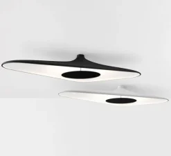 Plafonnier, Soleil Noir D89p , noir et blanc, LED, 3000k, 1728lm, L120cm, H19,2cm - Luceplan