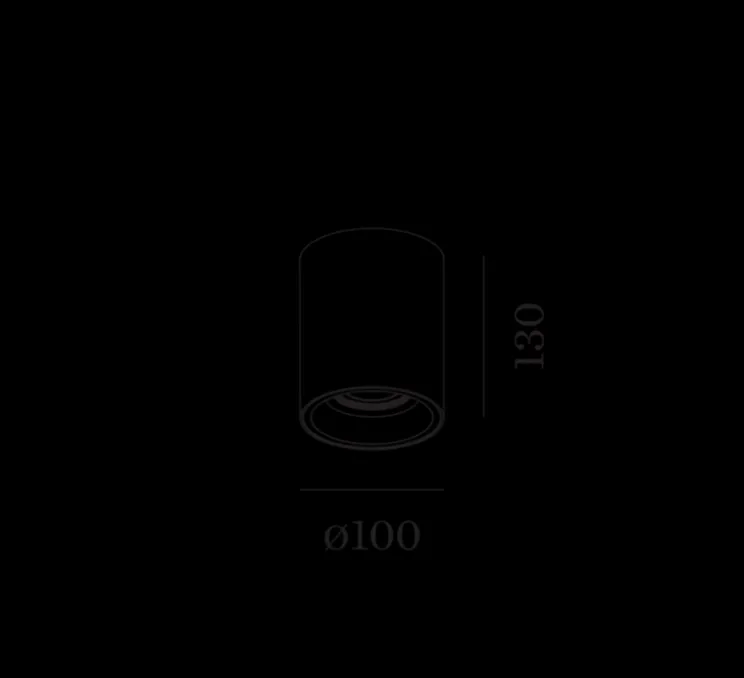 Plafonnier, Solid 1.0, LED, blanc mat, dim, 3000K, 800lm, Ø10cm, H13cm - Wever&Ducré