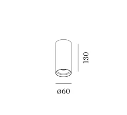 Plafonnier, Solid Bijou 1.0, noir et or, LED, 2700K, 460lm, Ø6cm, H13cm - Wever&Ducré