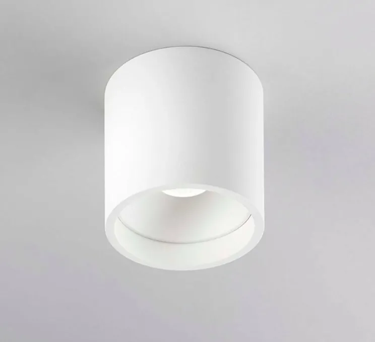 Plafonnier, Solo 1, blanc, IP54,LED, 3000K, 380lm, Ø8cm, H8cm - Light Point