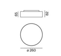 Plafonnier, Sono Loop 260, blanc, IP54, LED, 3000K, 881 lm, Ø26cm, H6,5cm - XAL