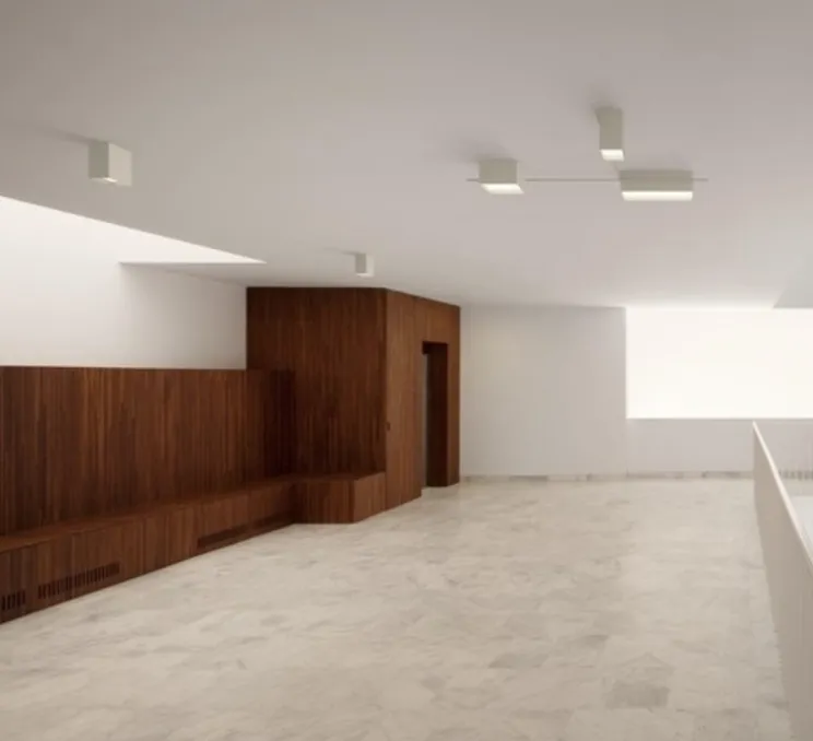 Plafonnier, Structural 2634, gris clair, LED, dim, 2900K, 3126 lm, L48cm, H13cm - Vibia