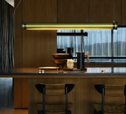 Plafonnier, suspension, BRUEGHEL CB6212, Or, Dimmable, LED, 2700k, Ø10cm, L100cm, IP 68 - SAMMODE