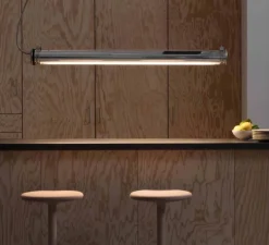 Plafonnier, suspension, BRUEGHEL, Argent, Dimmable, LED, 2700k, Ø10cm, L100cm, IP 68 - SAMMODE