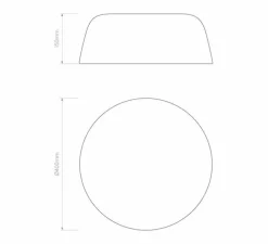 Plafonnier, Taiko 400, blanc mat, Ø40cm, H15cm - Astro