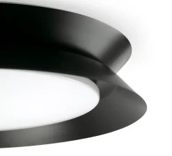 Plafonnier, TENDER, noir, LED, 2700K, 1714lm, Ø45cm, H8,2cm - Faro