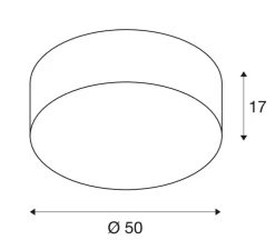 Plafonnier, Tenora, blanc, Ø50cm, H17cm - SLV