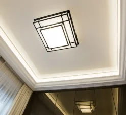 Plafonnier, TESSERACT 900, noir, LED, 3000k, 3500lm à 8260lm, L90cm, H28cm - Raphaël Armand