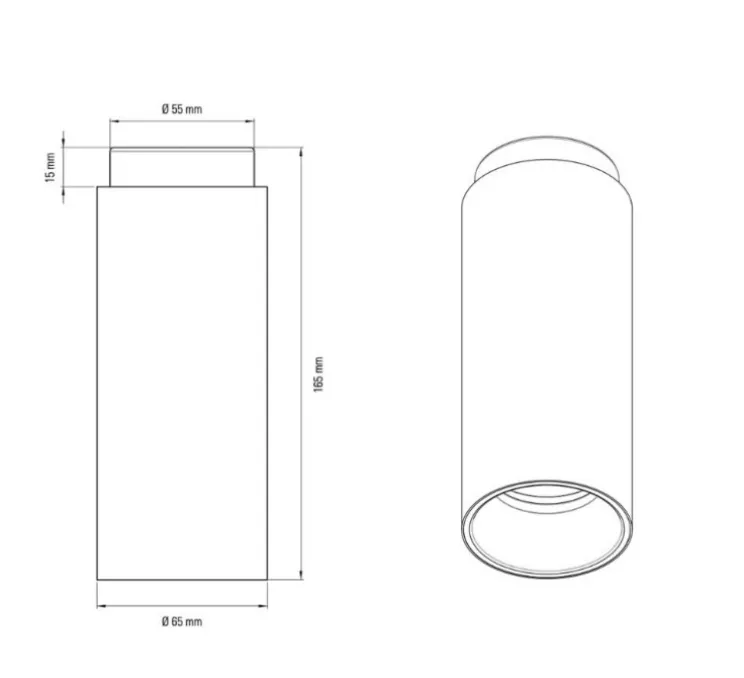 Plafonnier, Tobo C65, laiton, Ø6,5cm, H16,5cm - DCW éditions Paris