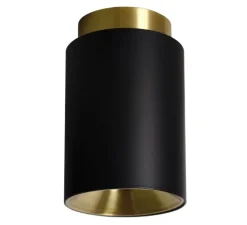 Plafonnier, Tobo C85, noir, laiton, Ø8,5cm, H13cm - DCW éditions Paris