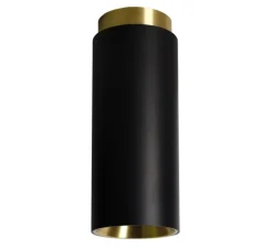 Plafonnier, Tobo C65, noir, laiton, Ø6,5cm, H16,5cm - DCW éditions Paris