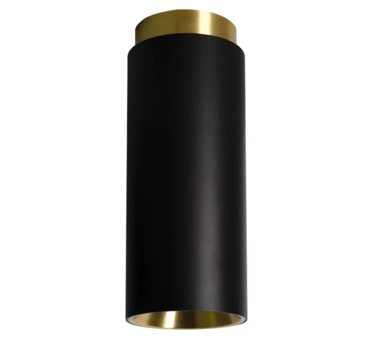 Plafonnier, Tobo C65, noir, laiton, Ø6,5cm, H16,5cm - DCW éditions Paris