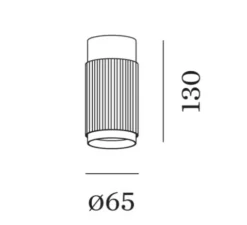 Plafonnier, Trace 1.0, noir et or, LED, dim, 2700K, 325 lm, Ø6,5cm, H13cm - Wever&Ducré