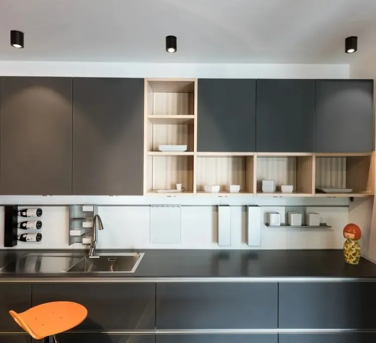 Plafonnier, TRILEDO Rond CL, noir, LED, 3000K, 640 lm, Ø8,5cm, H9,5cm - Slv