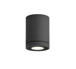 Plafonnier, Tube, anthracite, IP65, Ø8cm, H10,5cm - Wever&Ducré