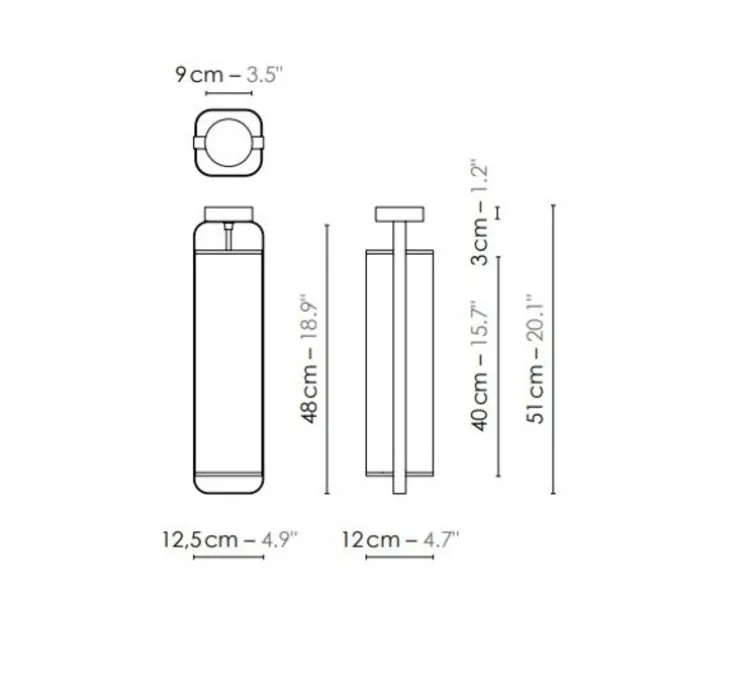 Plafonnier, Twiggy, blanc, cadre cuivré, L12,5cm, H51cm - DesignHeure