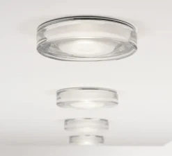 Plafonnier, Vancouver Round, transparent, chrome, IP65, dim, Ø11,5cm, H8cm - Astro