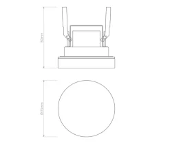 Plafonnier, Vancouver Round, transparent, chrome, IP65, dim, Ø11,5cm, H8cm - Astro