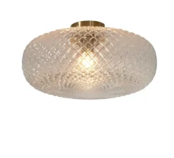 Plafonnier, Venice, Laiton, transparent, Ø44cm, H24cm - It's about Romi