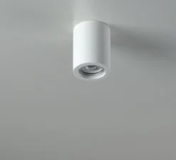 Plafonnier, Vertbois, plâtre, prêt à peindre, Zoé, Tube S, blanc, Ø7cm, H9cm - Nedgis