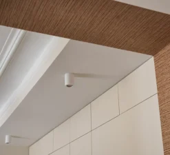 Plafonnier, Vertbois, plâtre, prêt à peindre, Zoé, Tube, Orientable, blanc, Ø13,4cm, H16cm - Nedgis