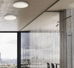 Plafonnier, Zero, gris, LED, dim, 2700k, 3260 lm, Ø50cm, H8cm - Lumen Center Italia