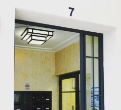 Plafonnier-Applique, Tesseract 600, noir, LED, 3000k, 3520lm à 20000lm, L60cm, H20cm - Raphaël Armand