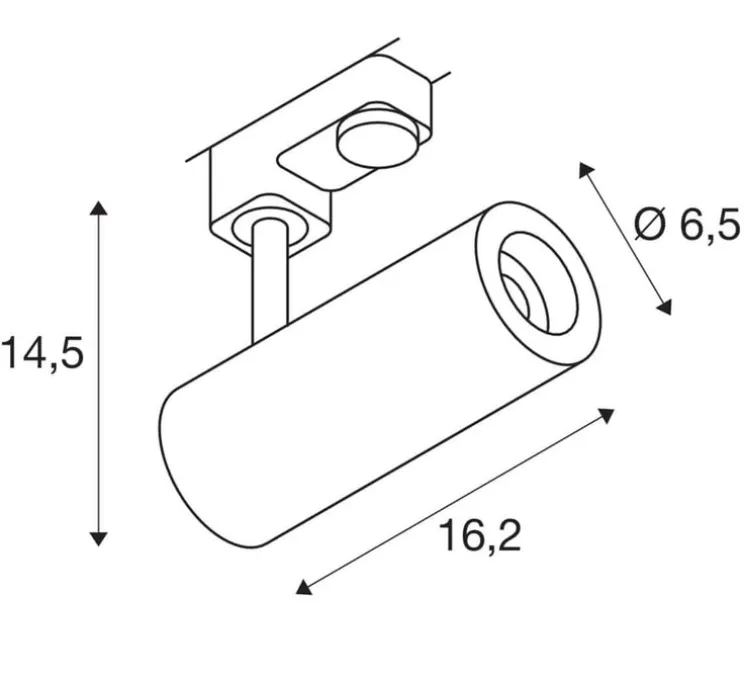 Rail, 3 NUMINOS PHASE S, blanc, LED, 4000K, 1100lm, L16,2cm, H14,5cm - Slv