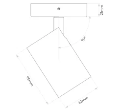 Spot, applique ou plafonnier, Aqua Single, blanc, Ø9cm, H15.1cm, IP44 - Astro Lighting