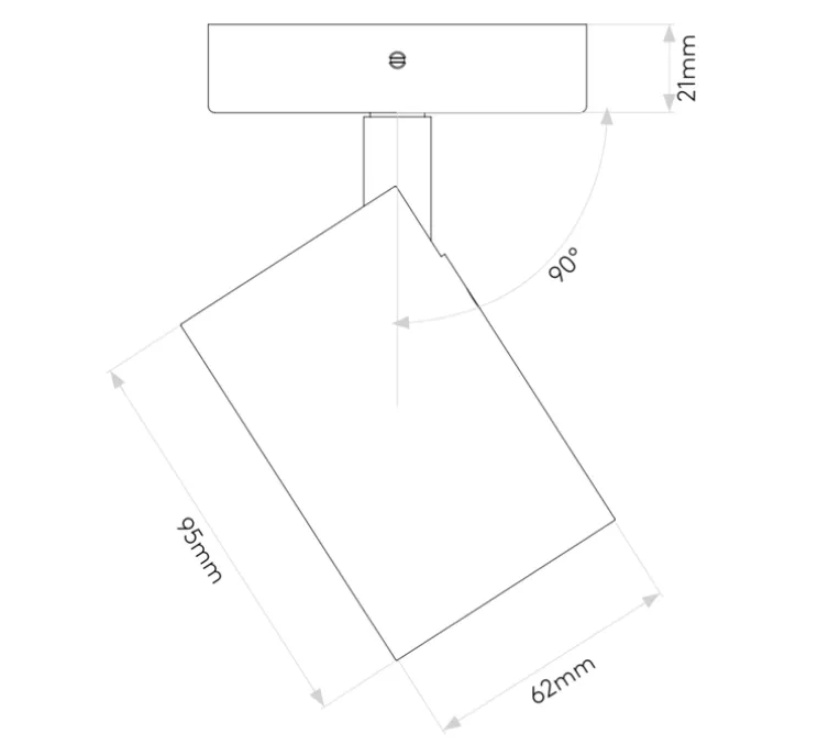 Spot, applique ou plafonnier, Aqua Single, blanc, Ø9cm, H15.1cm, IP44 - Astro Lighting