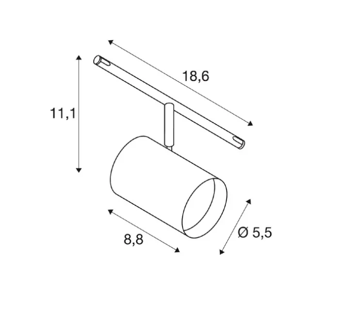 Spot basse tension, Noblo, blanc, LED, 2700K, 450 lm, L8,8cm, H11,1cm - SLV