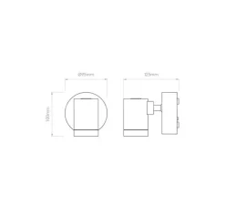 Spot, Bayville Single, noir, IP65,LED, 3000K, 490lm, L12,5cm, H10cm - Astro